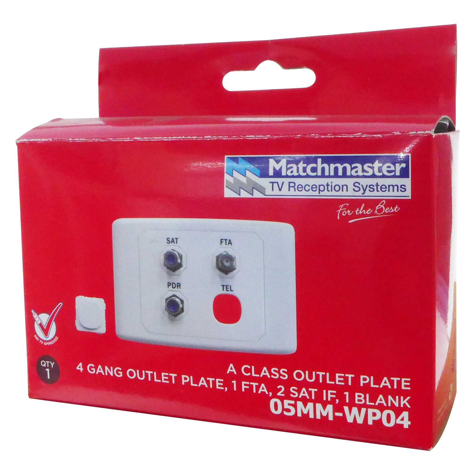MATCHMASTER OUTLET PLATE - SAT/FTA/PVR : 05MM-WP04