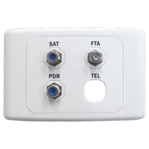 MATCHMASTER OUTLET PLATE - SAT/FTA/PVR : 05MM-WP04