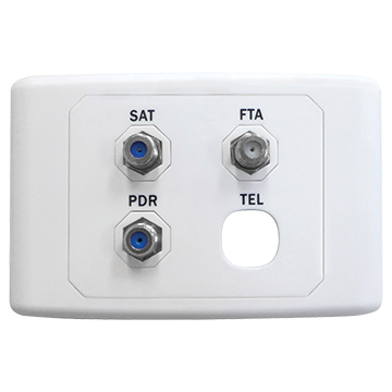 MATCHMASTER OUTLET PLATE - SAT/FTA/PVR : 05MM-WP04