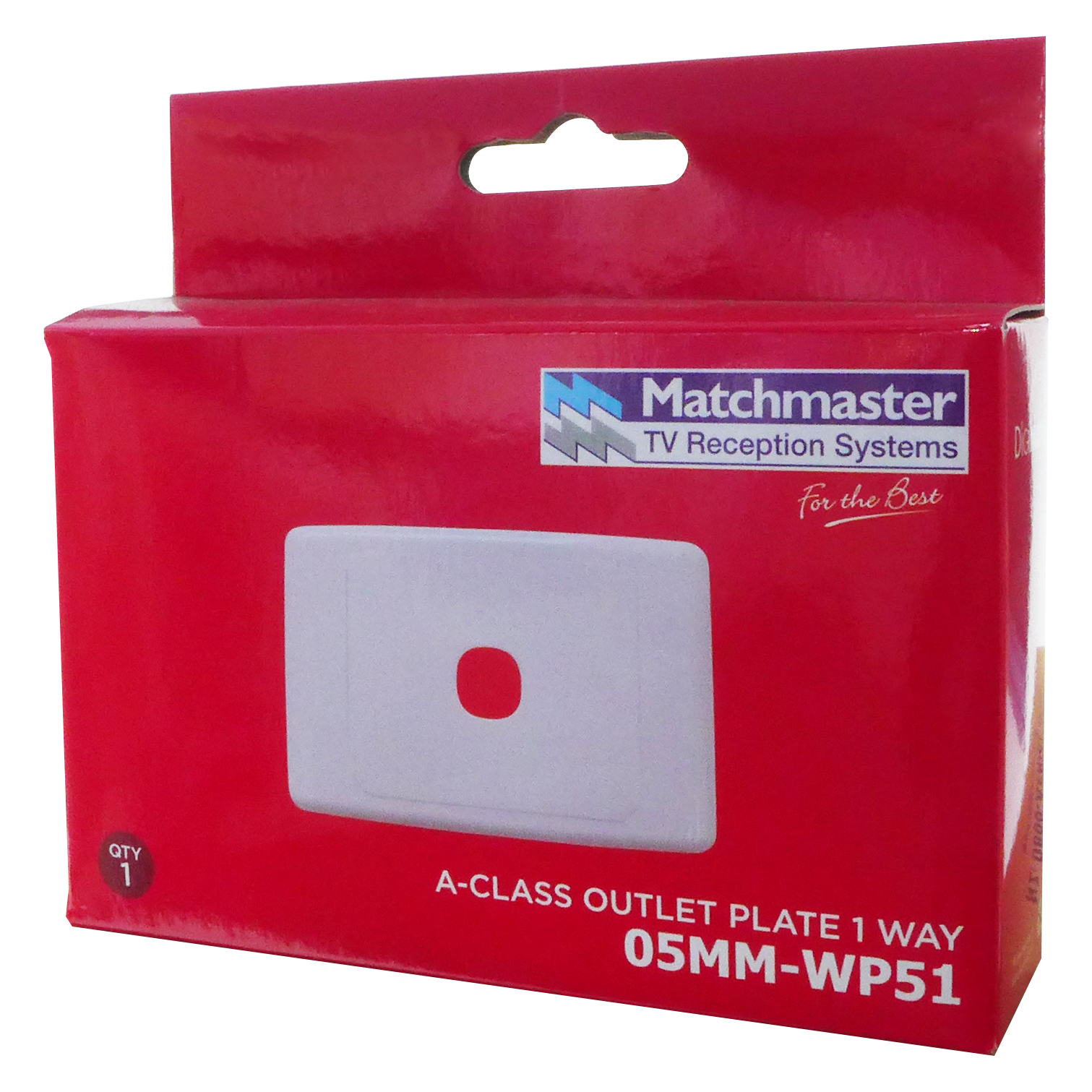 MATCHMASTER A-CLASS OUTLET PLATE - 1 WAY : 05MM-WP51