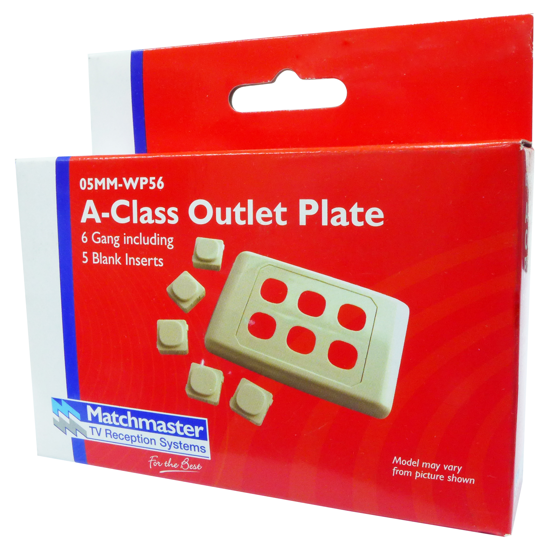 MATCHMASTER 6 WAY WALL PLATE + 5 BLANK INSERTS : 05MM-WP56