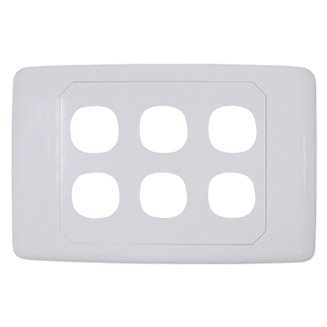 MATCHMASTER 6 WAY WALL PLATE + 5 BLANK INSERTS : 05MM-WP56