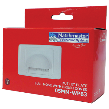 MATCHMASTER WALL PLATE BULL NOSE WITH BRUSH DUST PROTECTION : 05MM-WP63