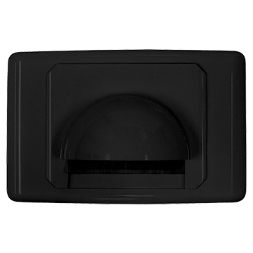 MATCHMASTER WALL PLATE BULL NOSE WITH BRUSH DUST PROTECTION - BLACK : 05MM-WP63B