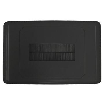 MATCHMASTER WALL PLATE NARROW OPENING WITH BRUSH DUST PROTECTION - BLACK : 05MM-WP64B