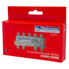 MATCHMASTER SPLITTER F 8 WAY 5-2400MHZ P/PASS : 07MM-GM08