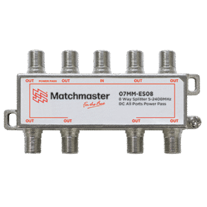 MATCHMASTER SPLITTER 8 WAY ALL PORT POWER PASS 2400MHZ : 07MM-ES08
