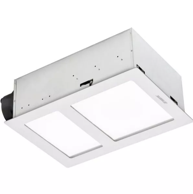 Martec Aspire 2 x 400w Halogen 3 in 1 Bathroom Heater & High Extraction Exhaust Fan with LED Tricolour Panel Light White MBHA800W