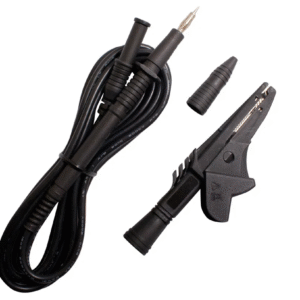 CABAC PVC Test Leads CAT IV black croc clip (1/each) AL02