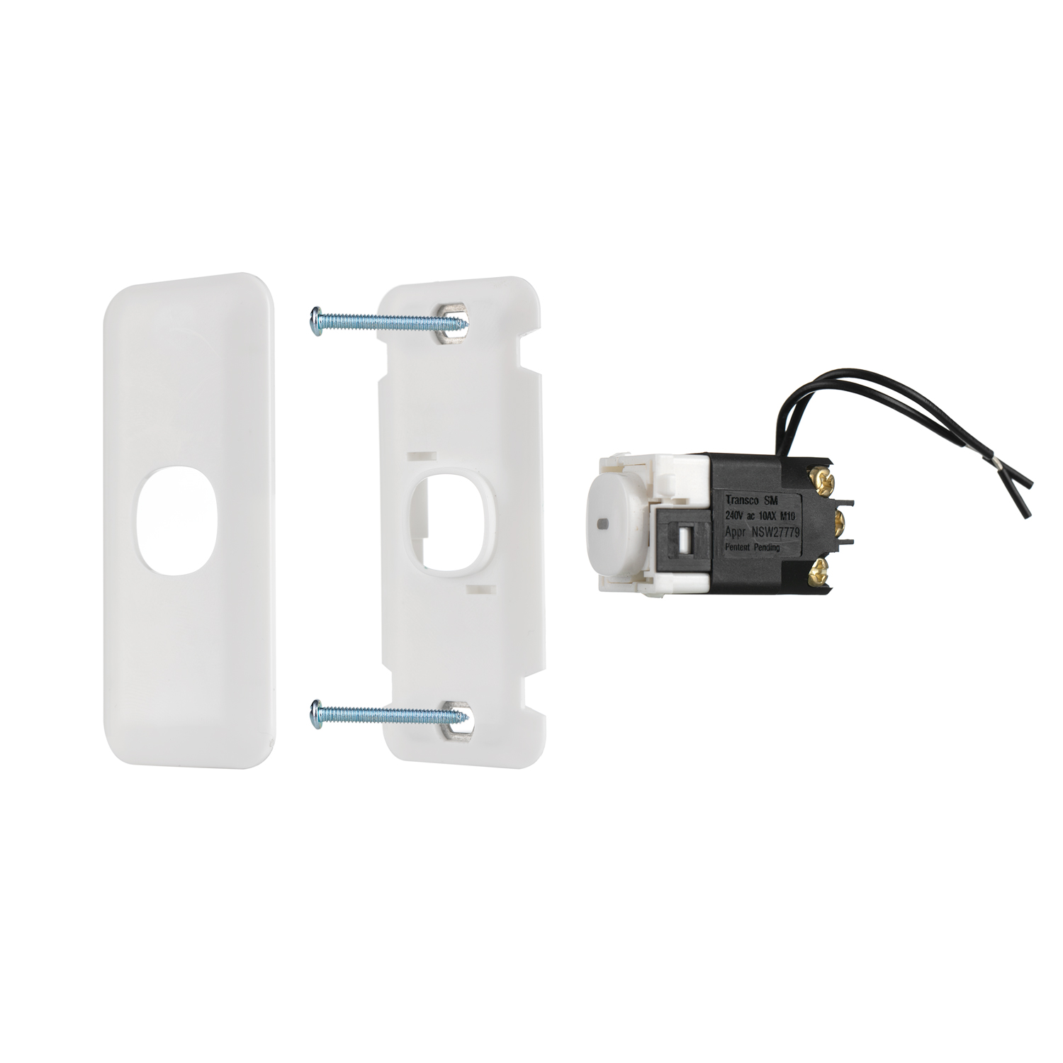 Transco Architrave Switch 1 Gang 10a Slim Elite AS1E