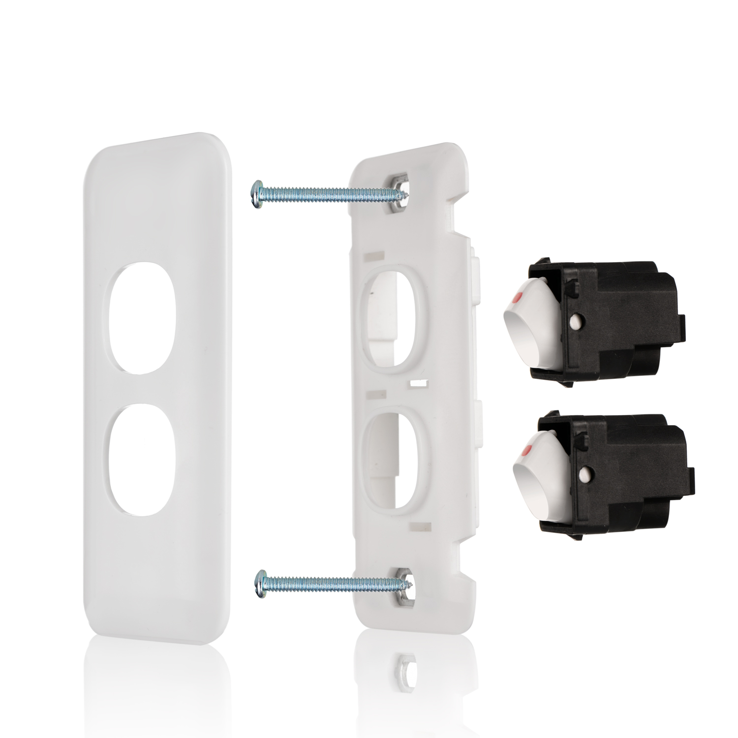 Transco Architrave Switch 2 Gang Wafer AS2W