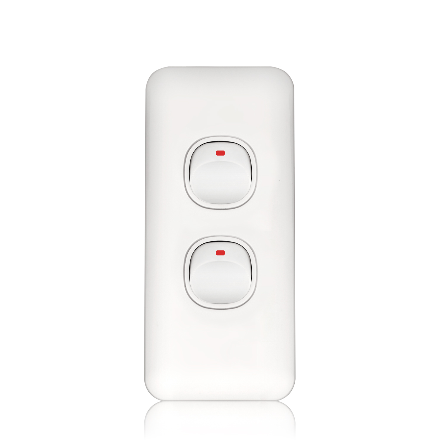 Transco Architrave Switch 2 Gang Wafer AS2W