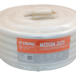 TRIPAC CORRUGATED CONDUIT WHITE 20MM X 25M