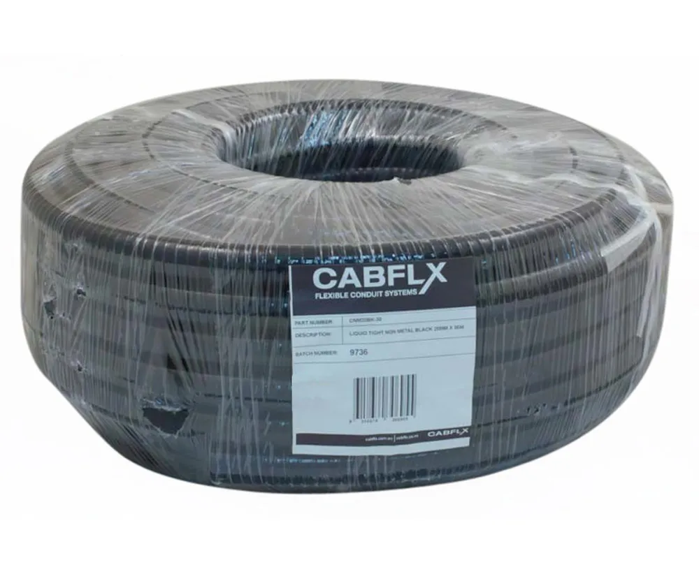 CABFLX LIQUID TIGHT NON METAL BLACK 16MM X 30M