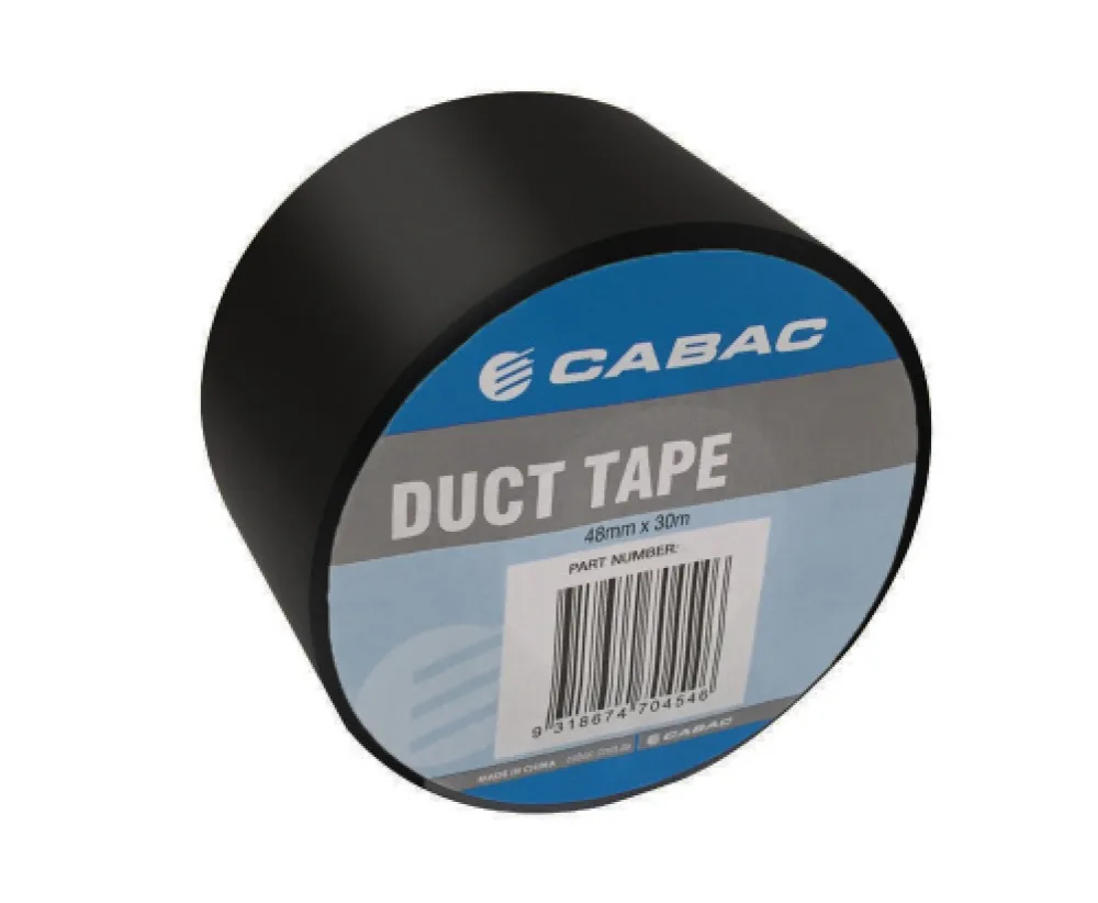 CABAC Duct Tape Black 30m roll 48mm Wide (1/each) DT48BK