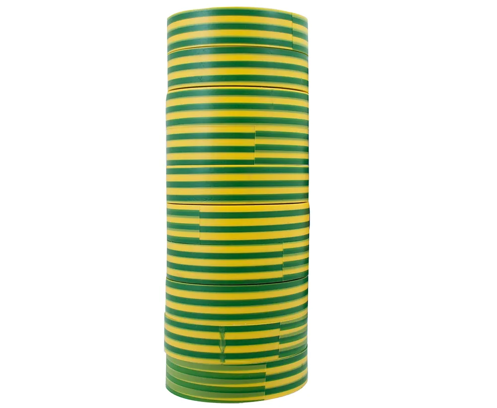 CABAC Insulation Tape Yellow Green 10 Rolls (10/each) ITYG/10