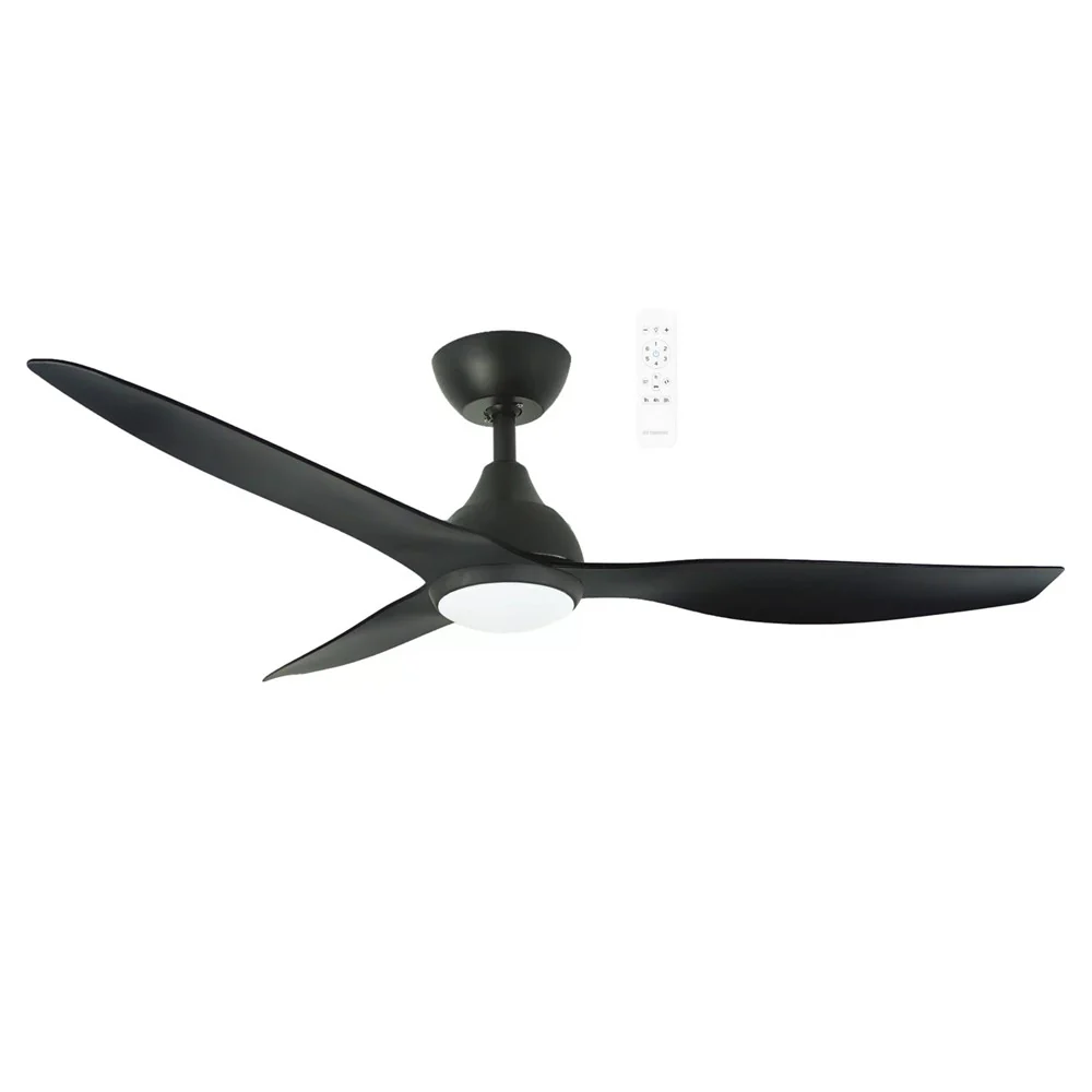 Martec Avoca DC 1220mm 3 ABS Blade WIFI & Remote Control Ceiling Fan with Variable Dim 20w CCT LED Light Matt Black MADC1233MMR