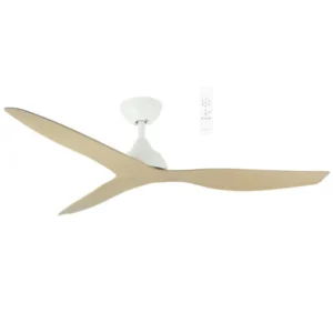 Martec MADC123WOR Avoca DC 1220mm 3 ABS Blade WIFI & Remote Control Ceiling Fan Only Matt White/Oak