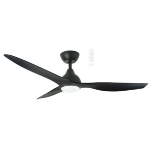 Martec Avoca DC 1320mm 3 ABS Blade WIFI & Remote Control Ceiling Fan with Variable Dim 20w CCT LED Light Matt Black MADC1333MMR