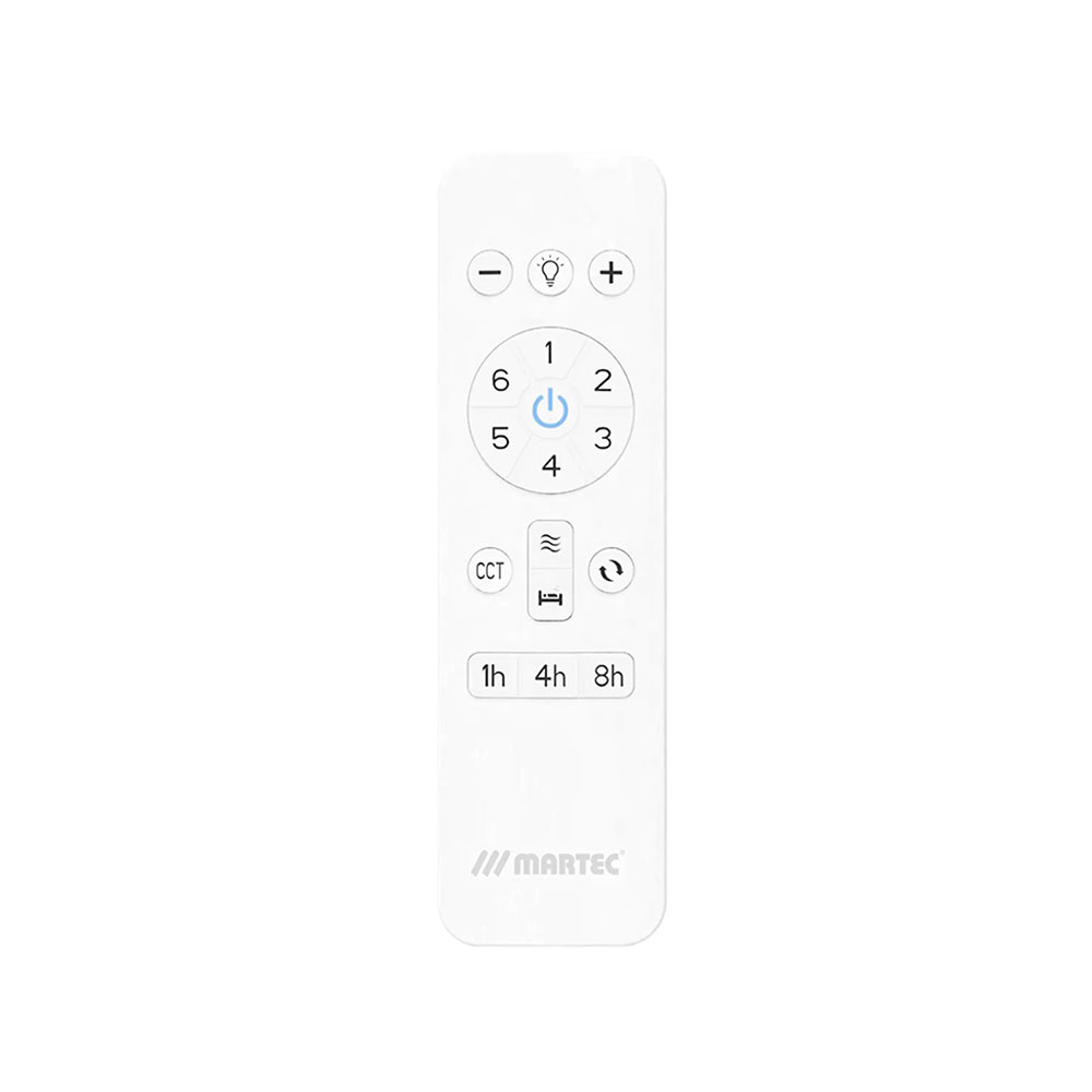 Martec Avoca DC 1320mm 3 ABS Blade WIFI & Remote Control Ceiling Fan with Variable Dim 20w CCT LED Light Matt White MADC1333WWR