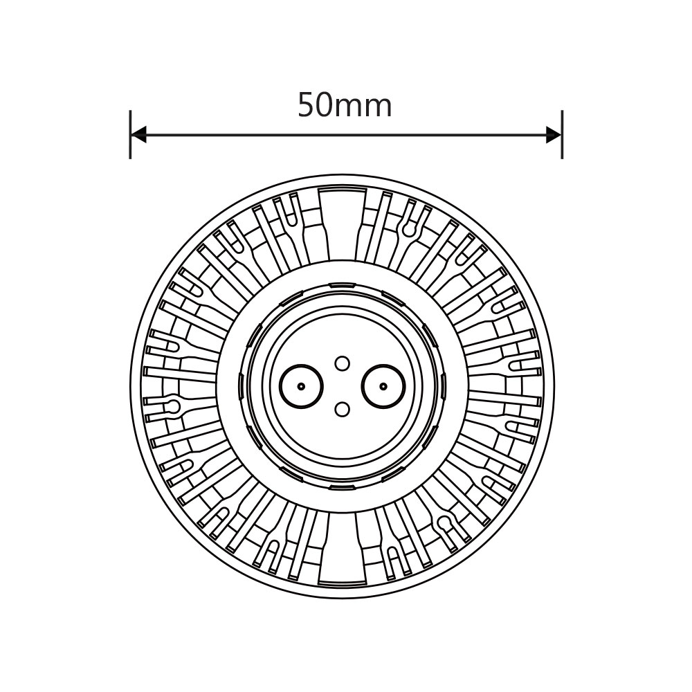 Martec Boss 6w LED Globe GU10 3000k 60 Degree COBFacetted Reflector MBGU306