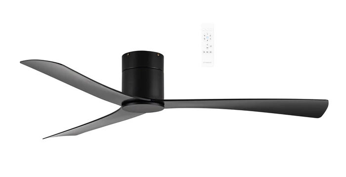Martec Metro DC Close to Ceiling 3 ABS Blade 1320mm Hugger WIFI & Remote Control Ceiling Fan Matt Black MDCM133M