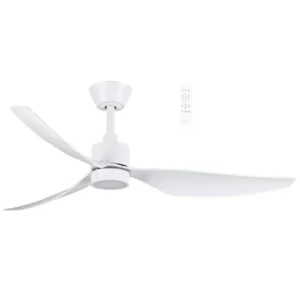 Martec Genoa DC 1270mm 3 ABS Blade WIFI & Remote Control Ceiling Fan with Variable Dim 16w CCT LED Light Matt White MGDC1333W