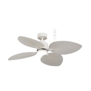 Martec Kingston DC 1260mm 3 ABS Blade WIFI Remote Control Ceiling Fan with Variable Dim 24w CCT LED Light White MKDC1243W