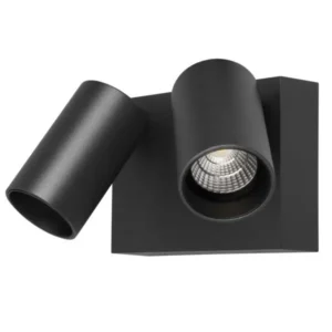 Martec Capri LED Double Spot 2 x 9W Tricolour IP65 with PIR Sensor Exterior Matt Black MLXC3452MS