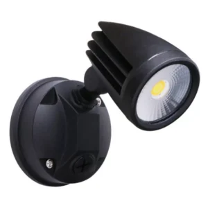 Martec Fortress II LED Flood Light Outdoor Single Spot Sensor 15w Tricolour Matt Black MLXF3451MS