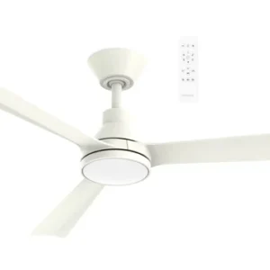 Martec Riviera DC 1320mm 3 ABS Blade WIFI & Remote Control Ceiling Fan with Variable Dim 15w CCT LED Light Matt White MRDC1333W