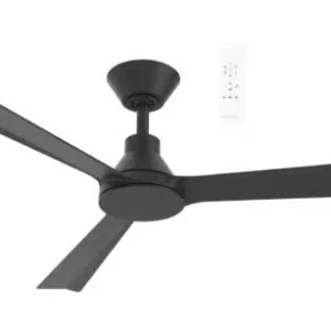 Martec Riviera DC 1320mm 3 ABS Blade WIFI & Remote Control Ceiling Fan Only Matt Black MRDC133M