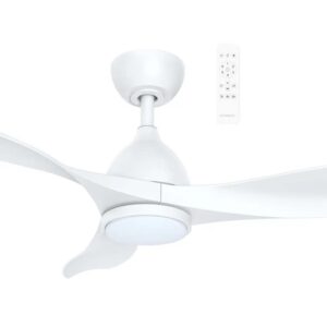 Martec Scorpion DC 1320mm 3 ABS Blade WIFI & Remote Control Ceiling Fan with Variable Dim 20w CCT LED Light Matt White MSDC1333W