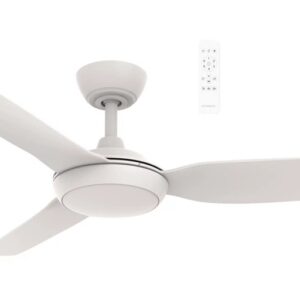 Martec Viper DC 1320mm 3 Blade All ABS WIFI & Remote Control Ceiling Fan with Variable Dim 18w CCT LED Light Matt White MVDC1333W