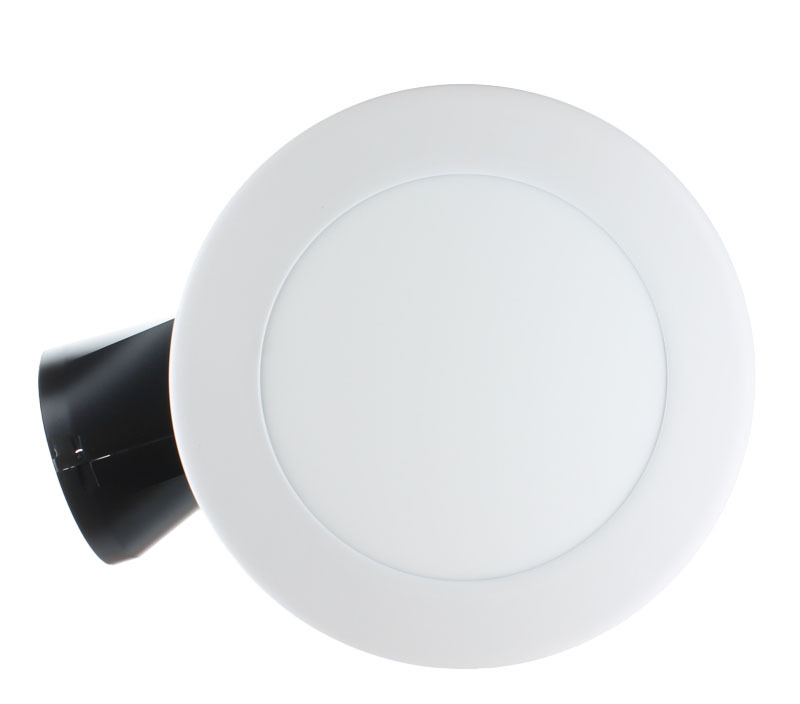 Martec Flow Round 250mm Exhaust Fan & 12w Tricolour LED Light White MXFLFR25W