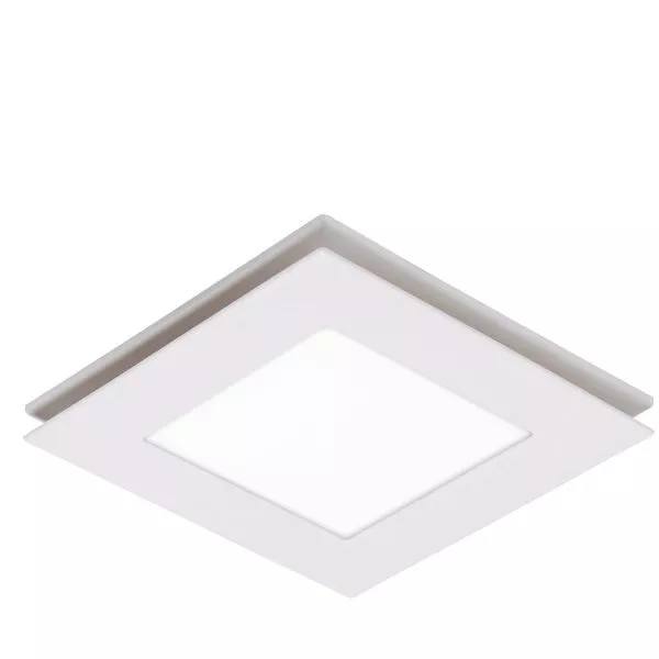 Martec Flow Square 300mm Exhaust Fan & 12w Tricolour LED Light White MXFLFS30W