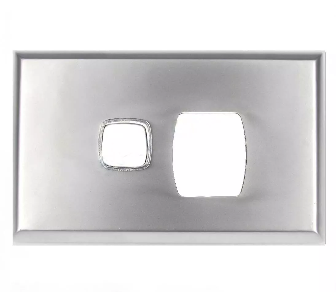 Transco Power Point Single Double Pole Cover Satin Chrome P1DC/SC