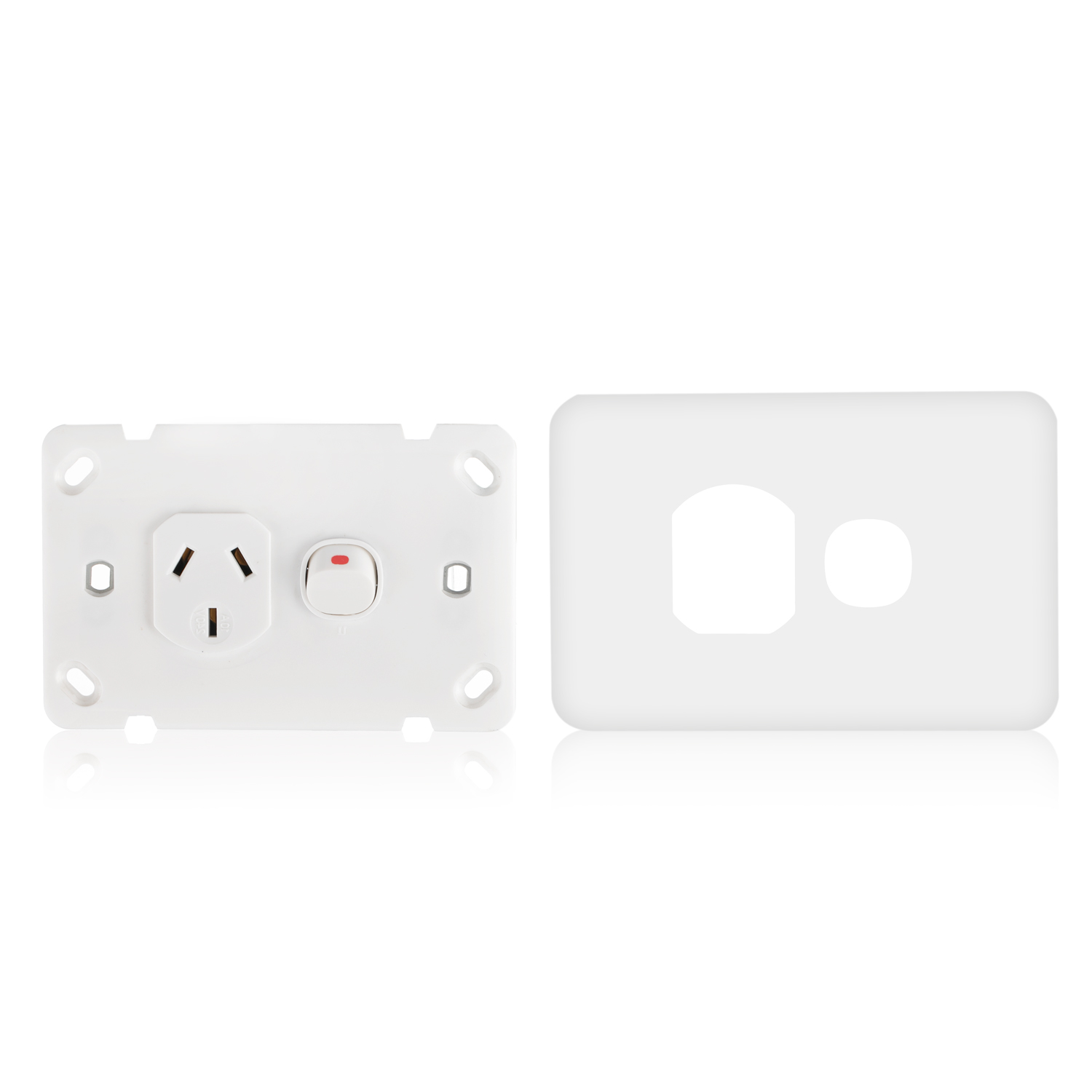 Transco Power Point Single 10a Slim Wafer P1W