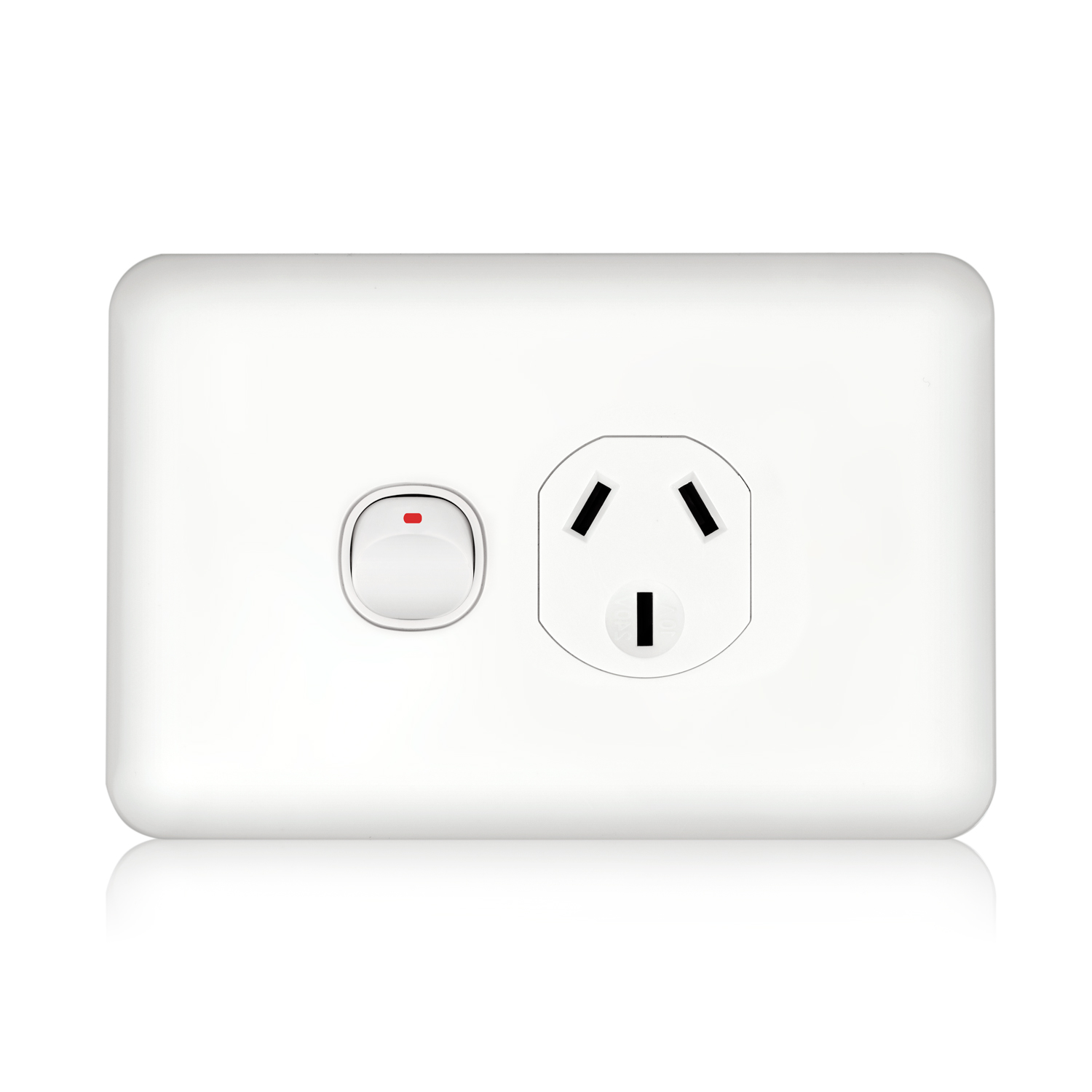 Transco Power Point Single 10a Slim Wafer P1W