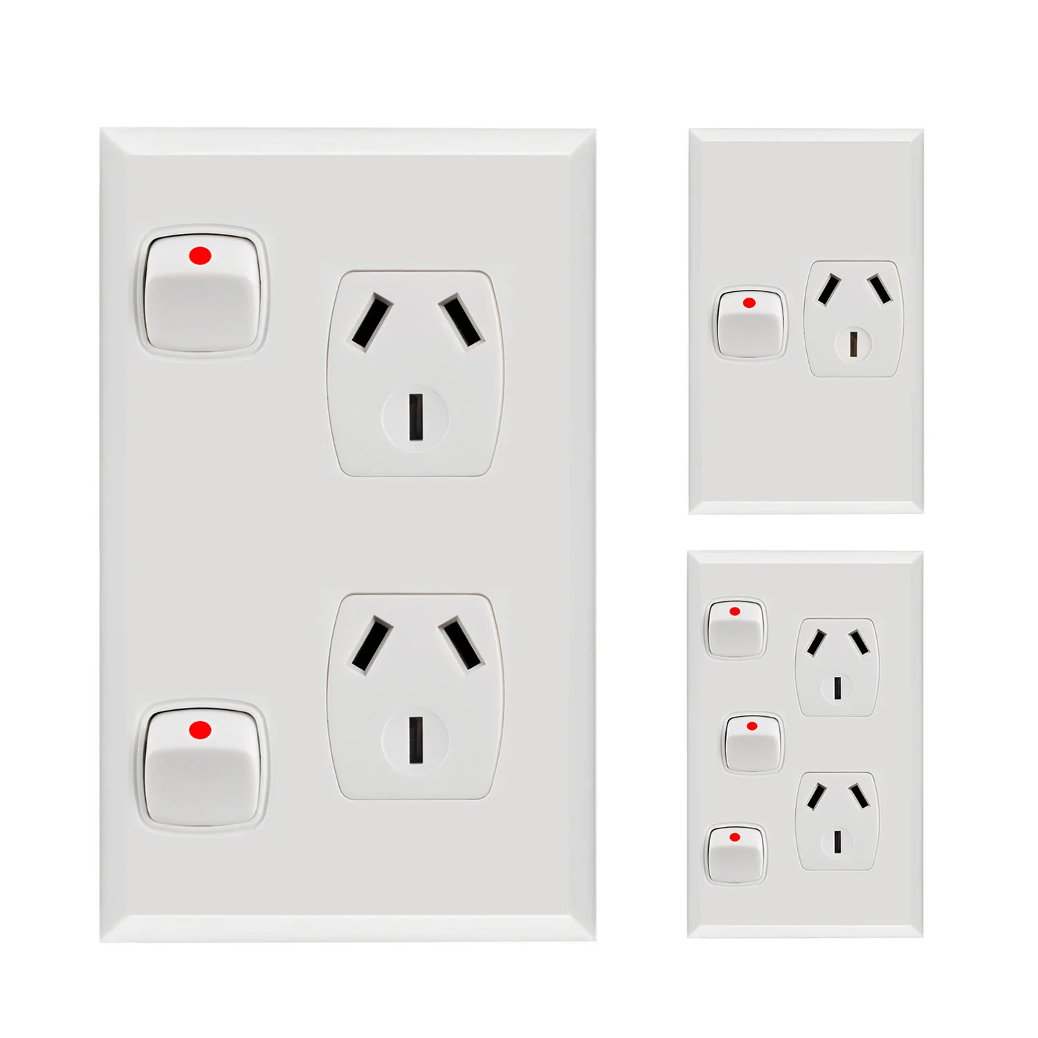 Transco Single Power Point Vertical with Extra Switch P1XV