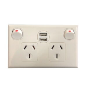 Transco Power Point Double 10a Double Pole with USB P2D/USB