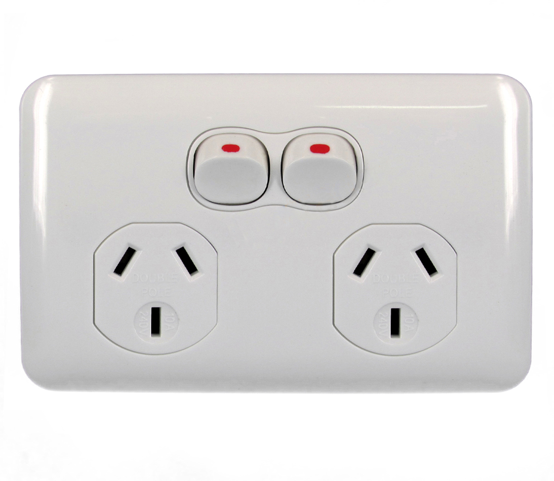 Transco Power Point Double 10a Double Pole Wafer P2DW