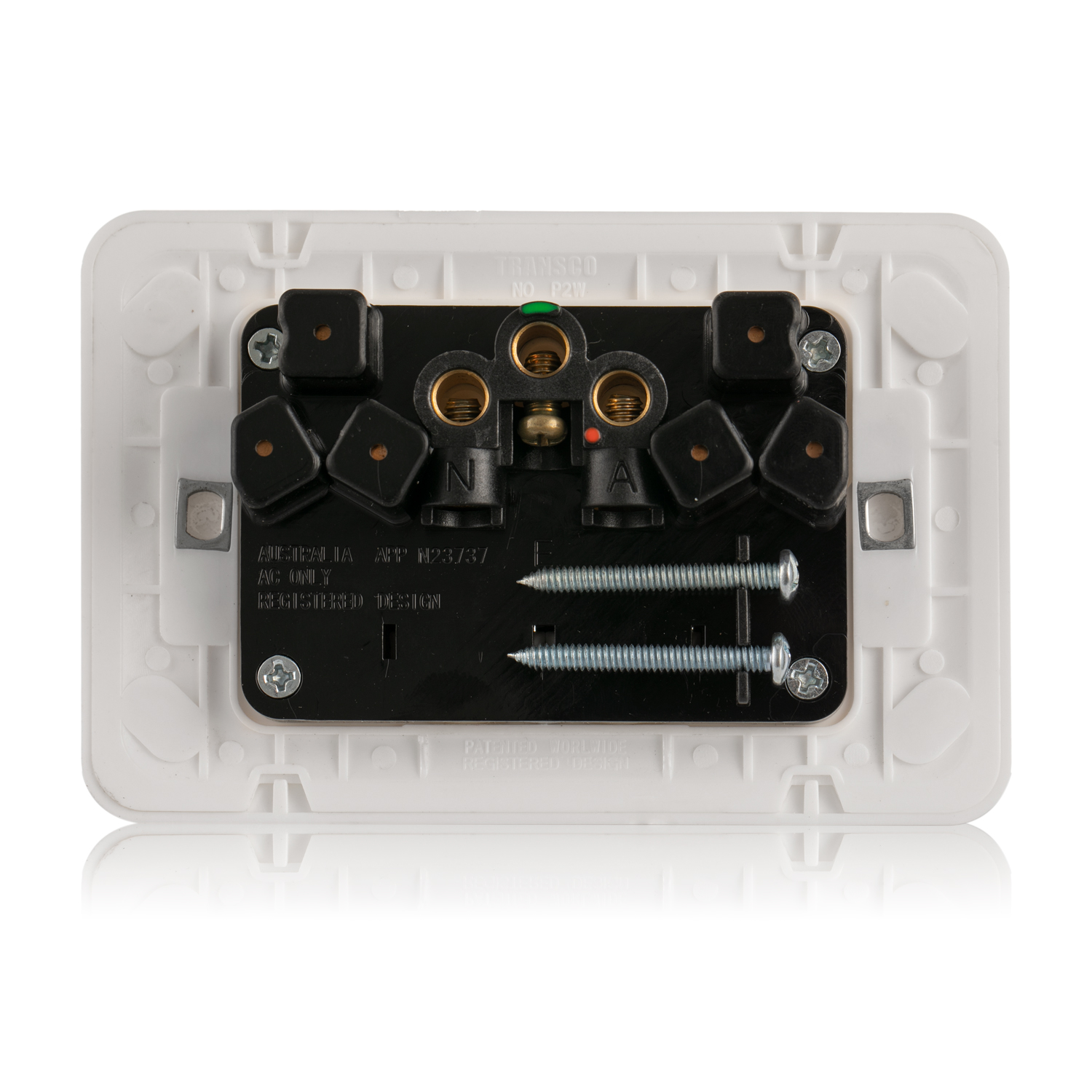 Transco Power Point Double 15a Slim Wafer P2W15