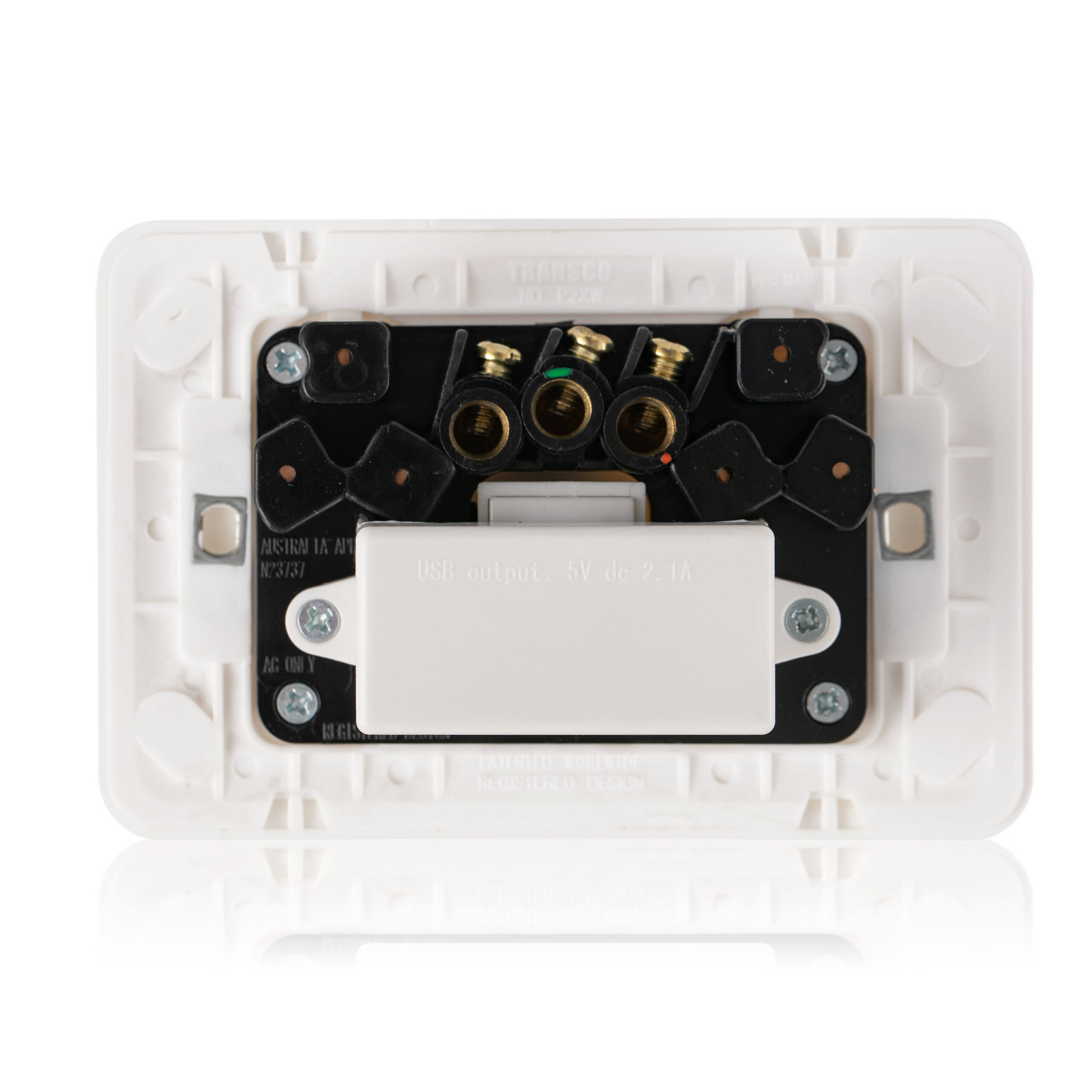 Transco Power Point Double 10a with Dual USB Charger P2W/USB