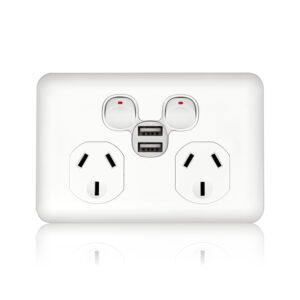 Transco Power Point Double 10a with Dual USB Charger P2W/USB