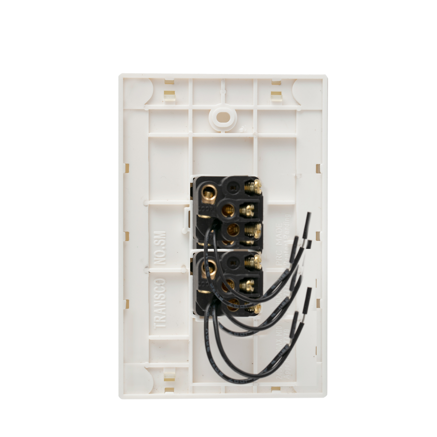 Transco Glass two gang switch with built-in LED push button S2G