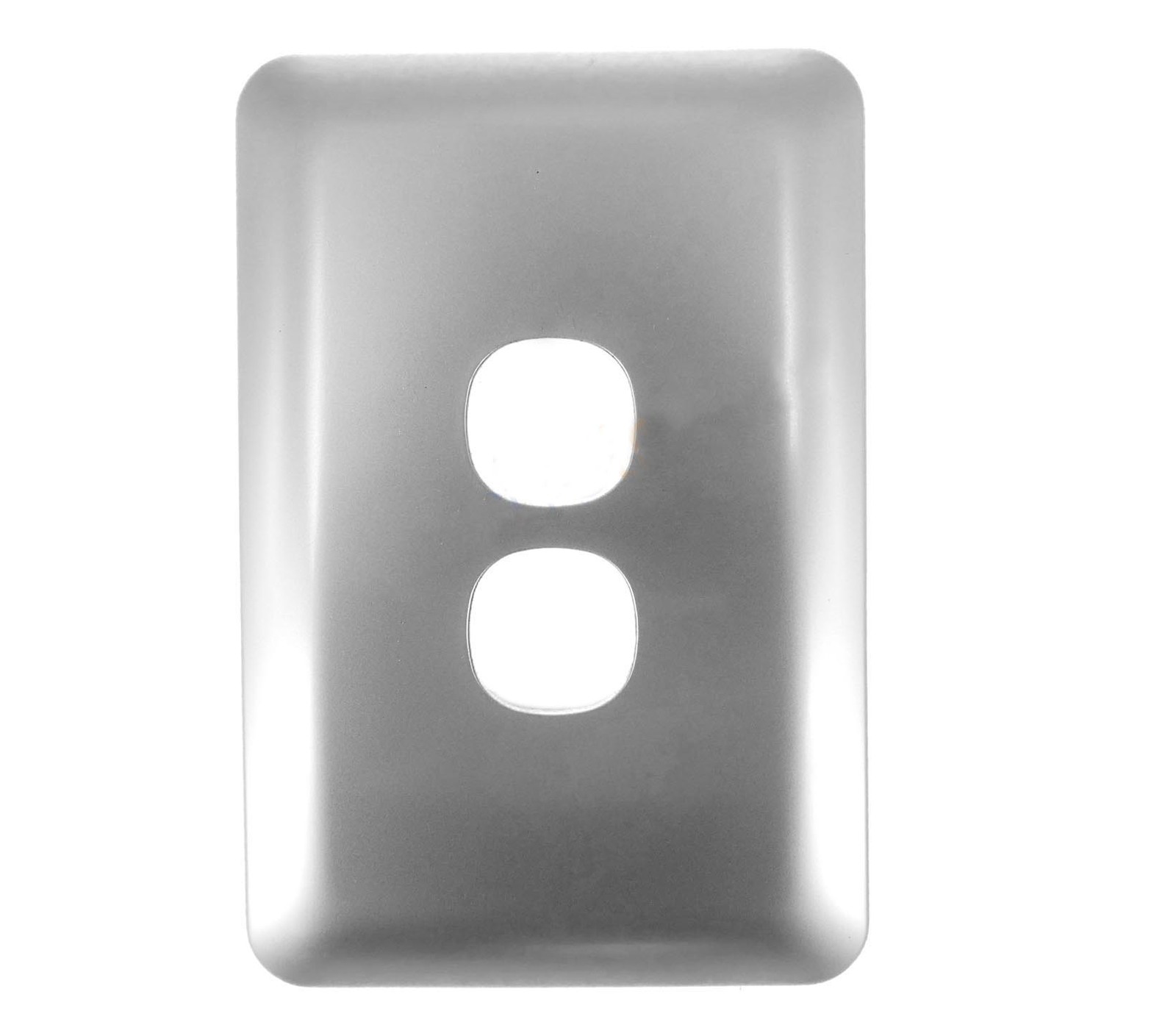 Transco Switch 2 Gang Elite Silver Cover S2WC/SC