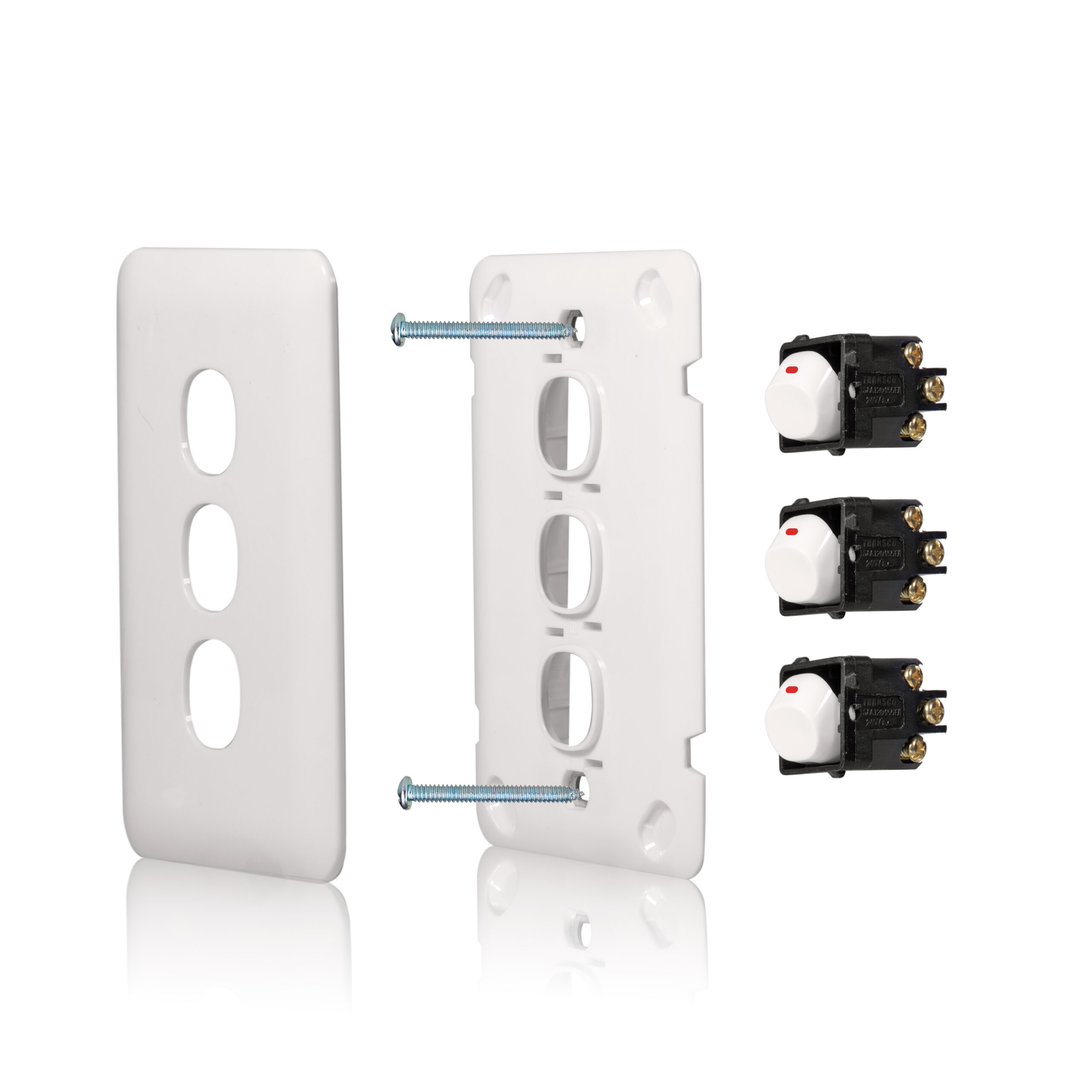 Transco Switch 3 Gang 10a Slim Wafer S3W