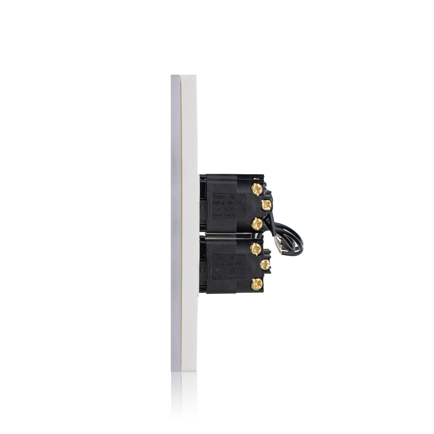 Transco Glass four gang switch with built-in LED push button S4G