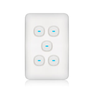 Transco Switch 5 Gang 10a Slim Elite S5E